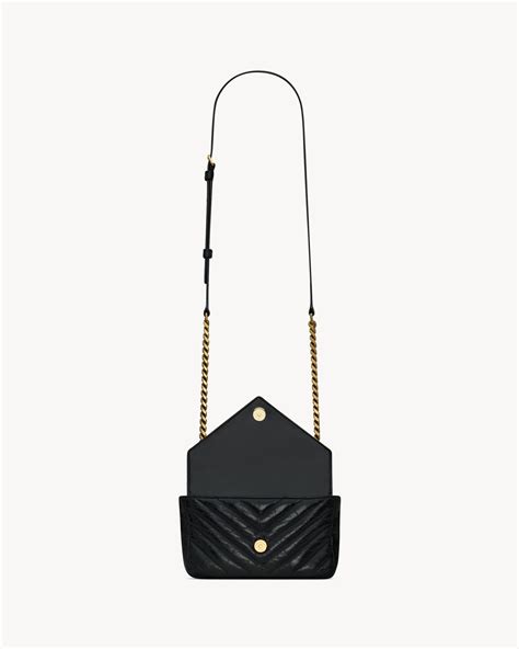 ysl micro seau chain|COLLEGE mini chain bag in shiny crackled leather.